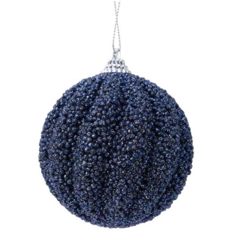 KAEMINGK BV Sfera extra glitter blu 80mm