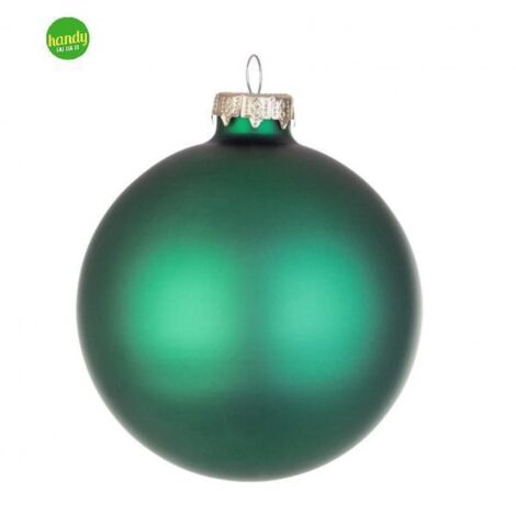 Sfera in vetro Bizzotto verde smeraldo opaco Ø8 cm