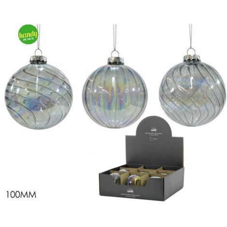 Sfera in Vetro General Trade Ø 100mm Silver Modelli Assortiti