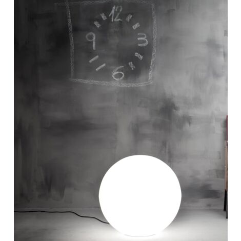 Sfera Lampada Design luminosa da Giardino diametro cm 70 Mod. Moon 70 con portalampada E27 con Cavo Elettrico IP65