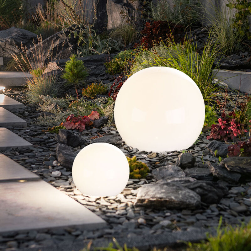 Image of Sfera luminosa solare da giardino sfera luminosa a LED solare decorazione da giardino sfera solare per esterni, con picchetto da terra, durata della
