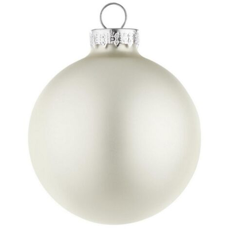 Sfera natalizia Bizzotto vetro bianco opaco ø6 cm