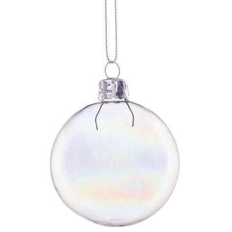 Palle di Natale in Vetro Trasparente Bolla Sfera Addobbi Natalizi Ø 60 80 100 mm