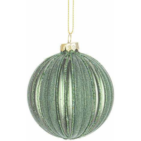 Sfera natalizia  vetro clio Bizzotto Ø 8cm verde