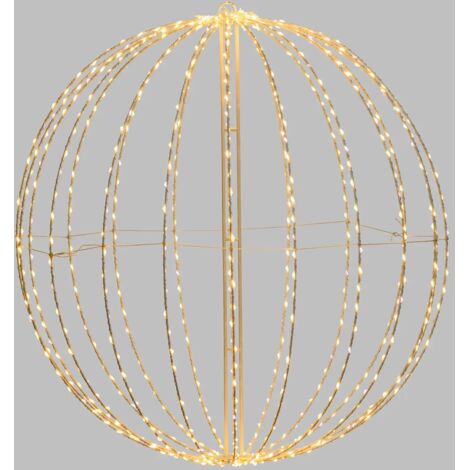 Sfera tridimensionale con microLED ad alta densità con cavo Argento Silver -Ø 74 cm