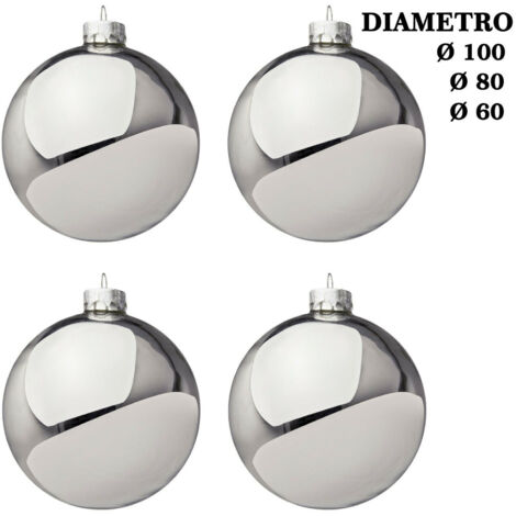 Sfera vetro Bizzotto Ø6cm argento lucido
