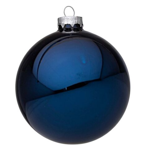 Sfera vetro Bizzotto blu lucido Ø8cm