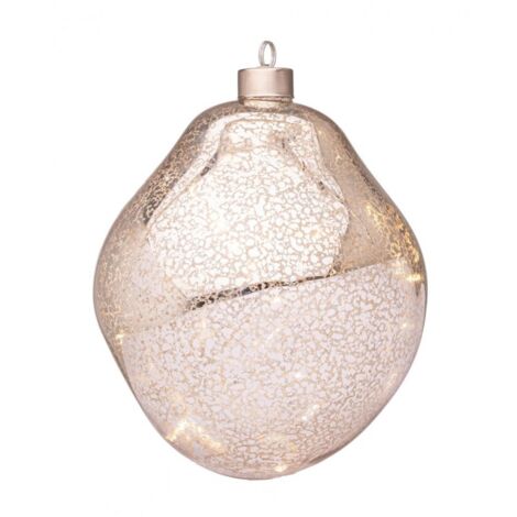 Sfera vetro Organic argento D150 con LED