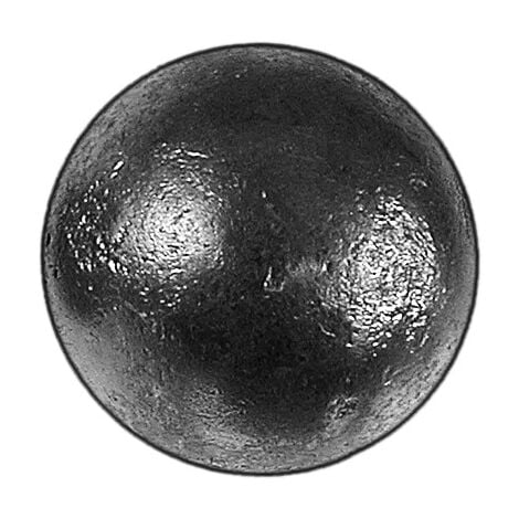 DECO FER FORGE Sfera vuota in lamiera con diametro Ø100mm e spessore 3mm - Non forata - Ferro battuto per saldatura