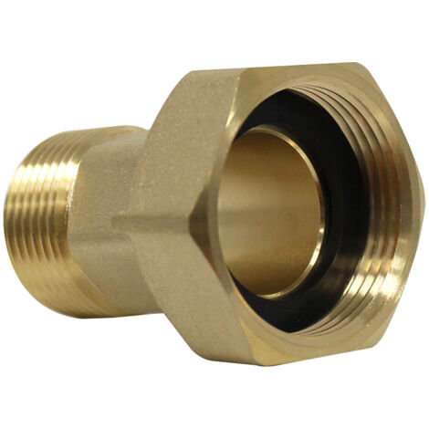 Sferaco – Raccord laiton 2 pièces compteur Mâle 1' (26/34) – Écrou prisonnier 1'1/4 (33/42) – Installation sanitaire et chauffage