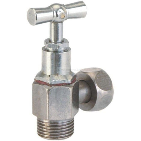 Sferaco – Robinet de chasse équerre nickelé Mâle-Femelle 12-17 (3/8') – Finition chromé mat – Filetage Mâle 3/8 – Débit 13L/min sous 3 bars