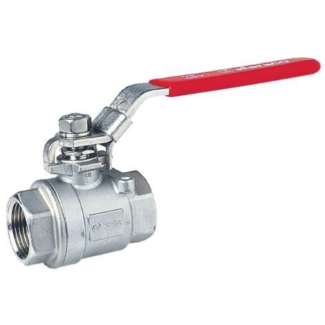 Sferaco – Vanne à boisseau sphérique en inox – Filetage FF 3/8' – Pression PN64 – Pour installations hydrauliques et systèmes d'air comprimé - FF-706003