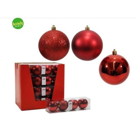 Sfere natalizie Handy Ø 8cm pz.4 rosso
