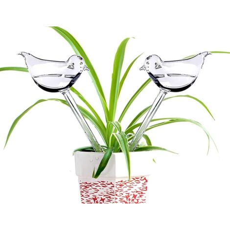 Sfere per l'irrigazione delle piante - 2 bulbi per l'irrigazione - Sistema di irrigazione automatico a forma di uccello per piante da interno ed esterno