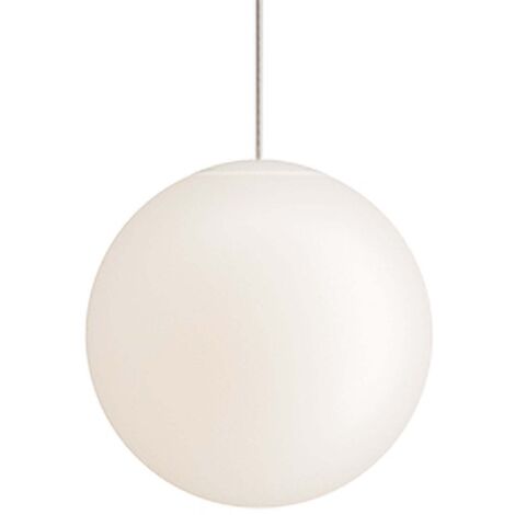 Sferis Lampe à suspension Sphère en verre opale satiné, monture en polycarbonate, diamètre 25 cm, hauteur totale 315 cm, design minimaliste