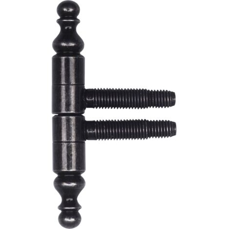 SFS Einbohrband mit Zierkopf Türband 3-Gewindebolzen ø 13mm Stahl schwarz antik