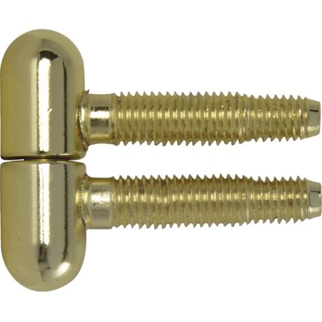 SFS Einbohrband Türband 3-Stufengewindebolzen ø13mm mit Rundkopf Stahl vergoldet