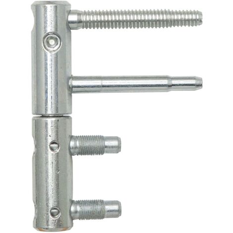 SFS Türband 3-Dim 2-Tlg.  Zargenband für Innentüren  Einbohrband ø 20 mm, Höhe 112mm, Stahl verzinkt silber mit Aushängesicherung