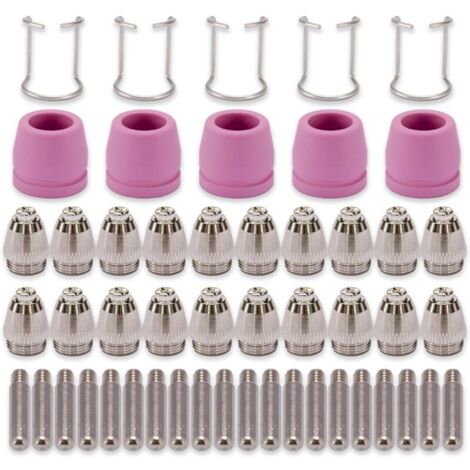 SG-55 AG-60 WSD-60 50 pezzi Ugelli per taglio al plasma Materiali di consumo per elettrodi per torcia da taglio Set di ugelli per taglio Accessori per torcia da saldatura