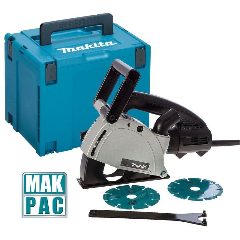 Makita - SG1251J 110v Corded Wall Chaser 125mm 2 x Diamond Discs MakPac Case