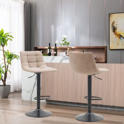 Sgabelli alti di design beige  4 sgabelli