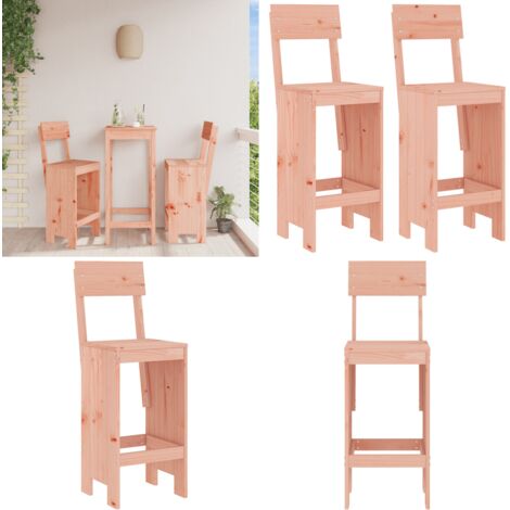 Sgabelli da Bar 2 pz 40x48,5x115,5 cm Legno Massello di Douglas - Sgabelli da esterno - Sgabelli in legno massello