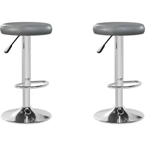 Sgabelli da Bar 2 pz Grigi in Similpelle  vidaXL 380685
