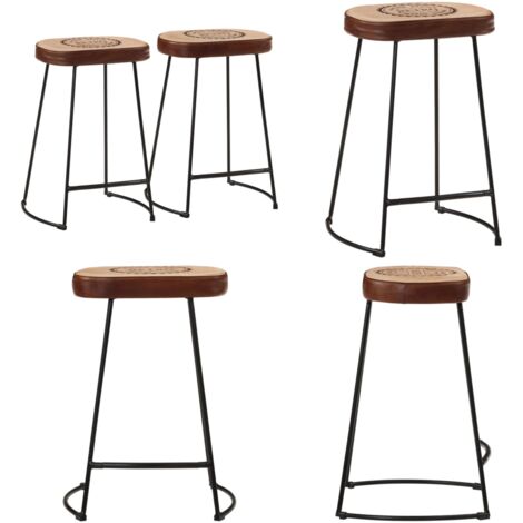 Sgabelli da Bar 2 pz Marrone Scuro 41x29x62 cm - Sgabello retro - Sgabello da cucina