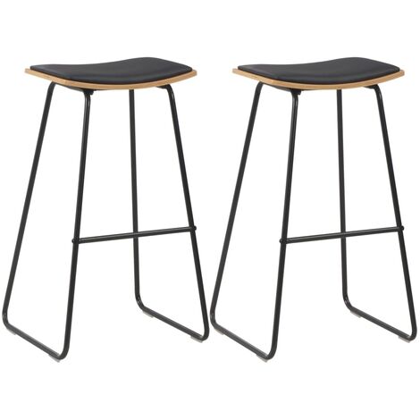 Sgabelli da Bar 2 pz Neri in Similpelle vidaXL 629596
