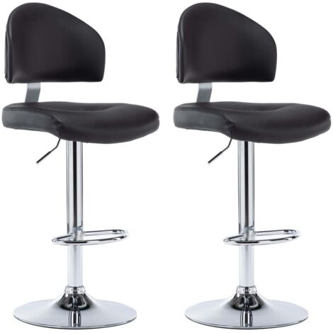 Sgabelli da Bar 2 pz Neri in SImilpelle vidaXL 829247