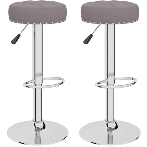 Sgabelli da Bar 2 pz Tortora in Tessuto vidaXL653424