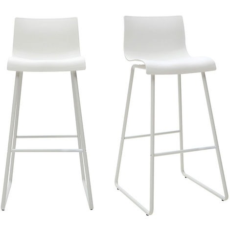 MILIBOO Sgabelli da bar design bianco 76 cm (set di 2) ONA