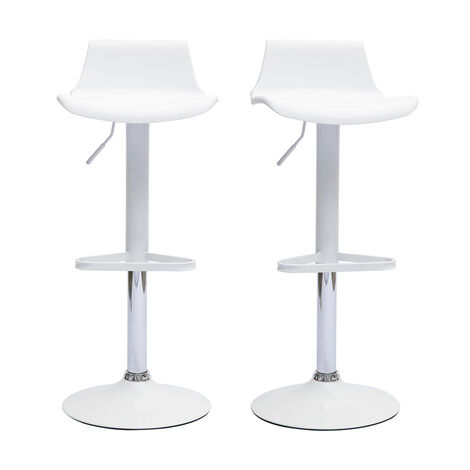 Sgabelli da bar design regolabili bianco 360° (set di 360) KRONOS - Bianco