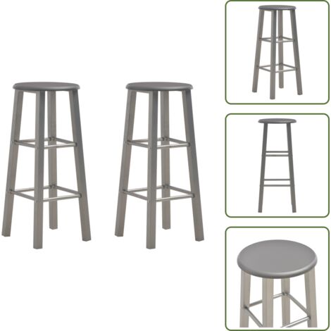 Sgabelli da bar in MDF - vidaXL Sgabelli da Bar 2 pz Antracite MDF - Sgabelli da bar antracite