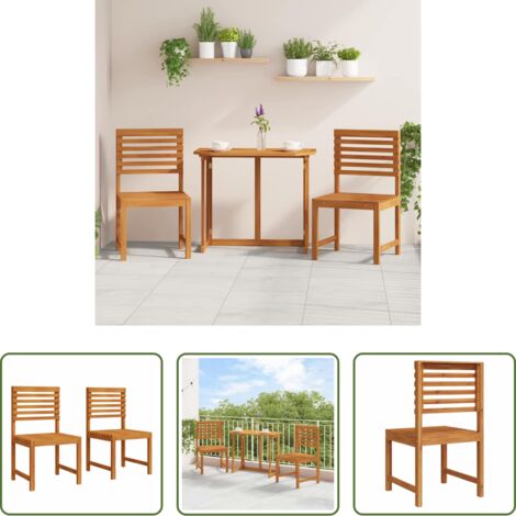 Sgabelli -  Sedia da Giardino 2 pcs Marrone 50 x 50 x 91cm