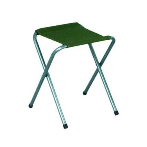 SGABELLO ACCIAIO SENZA SCHIENALE PIEGHEVOLE VERDE  cm.32x32x41h. -FER  182003
