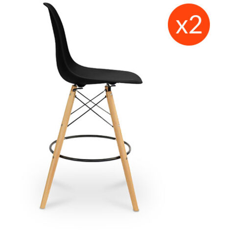 Sgabello ad bar   Opaco Set di 2 Rosso
