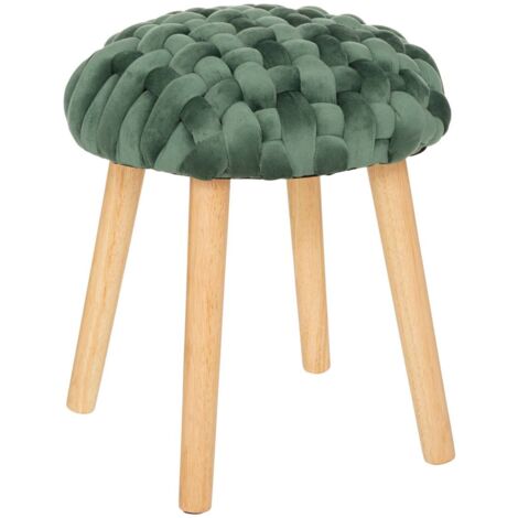 Sgabello akemi in maglia verde giada - Atmosphera créateur d'intérieur