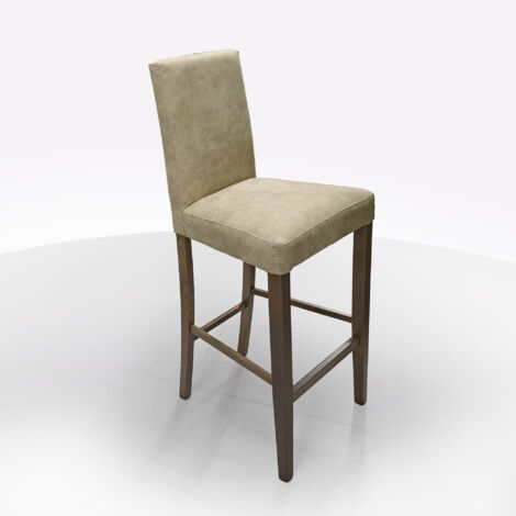 SGABELLO ALTO MOD. DENVER IN TESSUTO VINTAGE BEIGE