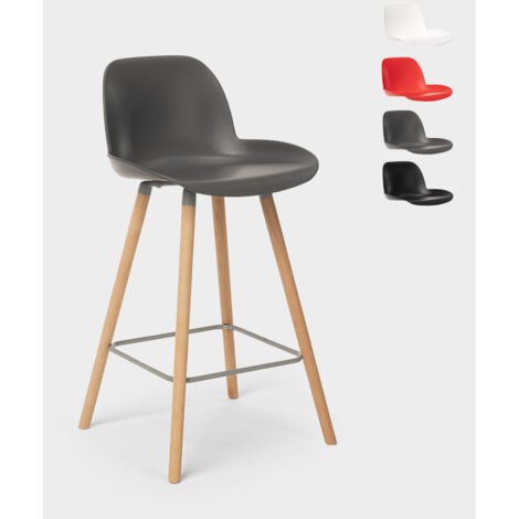 SUPERSTOOL Sgabello alto moderno per bar e cucina design scandinavo Eiffel Burj 65 Colore: Rosso