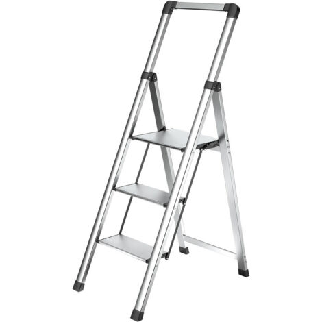 SGABELLO 'ALU-STEP' 3 gradini - aperto cm 72 x 45 x h.128,8