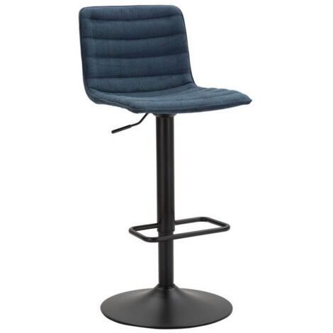 Sgabello Bar Alto Bianco cm 43X49,5X85,5 - 107 Seduta 61-82,5 - HIGH - Colore: Nero