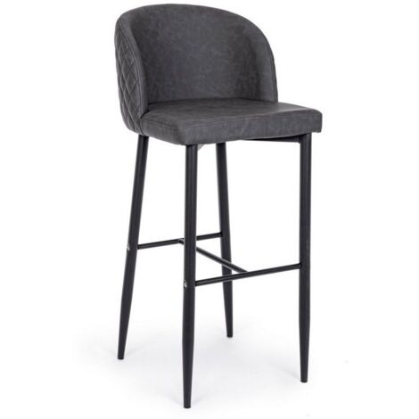 SGABELLO BAR CHRIS PU GRIGIO SCURO 47X52X77.5-110H CM