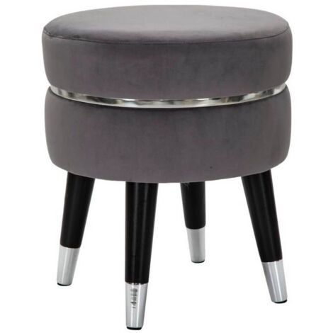 Sgabello Bar Grigio Dorato cm diam 35X74 - PARIS