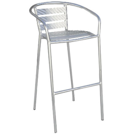 Sgabello Bar in Alluminio Vorghini Silver