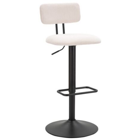Sgabello Bar Light Bianco cm 41X47,5X85 - 106,5 Seduta 61-83 - LIGHT - Colore: Bianco