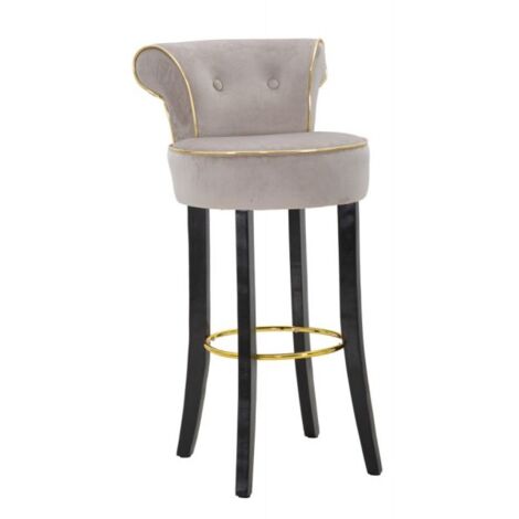 SGABELLO BAR LUXY GRIGIO CM 46X48X96