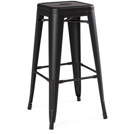Sgabello Bar Minnesota Nero Bizzotto H76 - 0732008