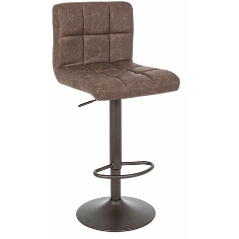 Sgabello Bar modello Greyson Colore Marrone con Effetto Anticato Stile Vintage SGABELLO BAR GREYSON MARRONE VINTAGE PZ