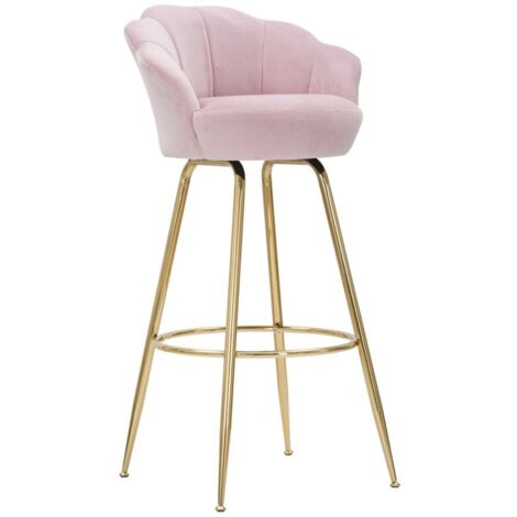 SGABELLO BAR VIENNA ROSA CM 55X53X110